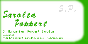 sarolta poppert business card